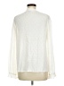 Drew 100% Metallic Ivory Long Sleeve Blouse Size M - photo 2