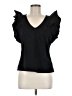 Boston Proper Black Short Sleeve Top Size L - photo 1