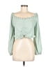 Unbranded 100% Polyester Green 3/4 Sleeve Blouse Size L - photo 1