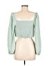 Unbranded 100% Polyester Green 3/4 Sleeve Blouse Size L - photo 2
