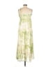 Line & Dot 100% Polyester Tie-dye Green Casual Dress Size M - photo 2