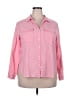 Unbranded Pink Long Sleeve Button-Down Shirt Size XXL (estimated) - photo 1