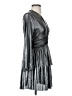 Zara 100% Polyester Metallic Silver Cocktail Dress Size XS - photo 4