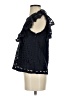 Express 100% Polyester Black Blue Sleeveless Blouse Size XS - photo 5