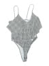 Lilian Silver Black Bodysuit Size 0X - photo 1
