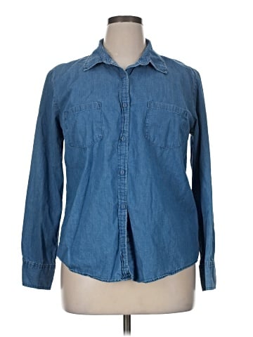 Faded Glory Long Sleeve Button-Down Shirt (view 1)