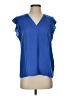 Cupcakes & Cashmere 100% Polyester Blue Short Sleeve Blouse Size S - photo 1