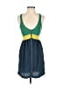 Cooperative 100% Polyester Color Block Green Cocktail Dress Size XS - photo 1