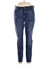 Inc Denim Solid Blue Jeans Size 14 - photo 1