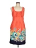 Spense 100% Polyester Tropical Orange Casual Dress Size 8 - photo 1