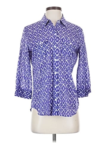 Chico's 3/4 Sleeve Button-Down Shirt (view 1)
