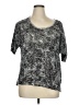 Ruby Rd. Silver Short Sleeve Top Size XL - photo 1