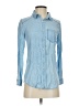 Rubbish 100% Rayon Blue Long Sleeve Button-Down Shirt Size XS - photo 1
