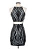 Xtraordinary Graphic Silver Cocktail Dress Size 1 - photo 2