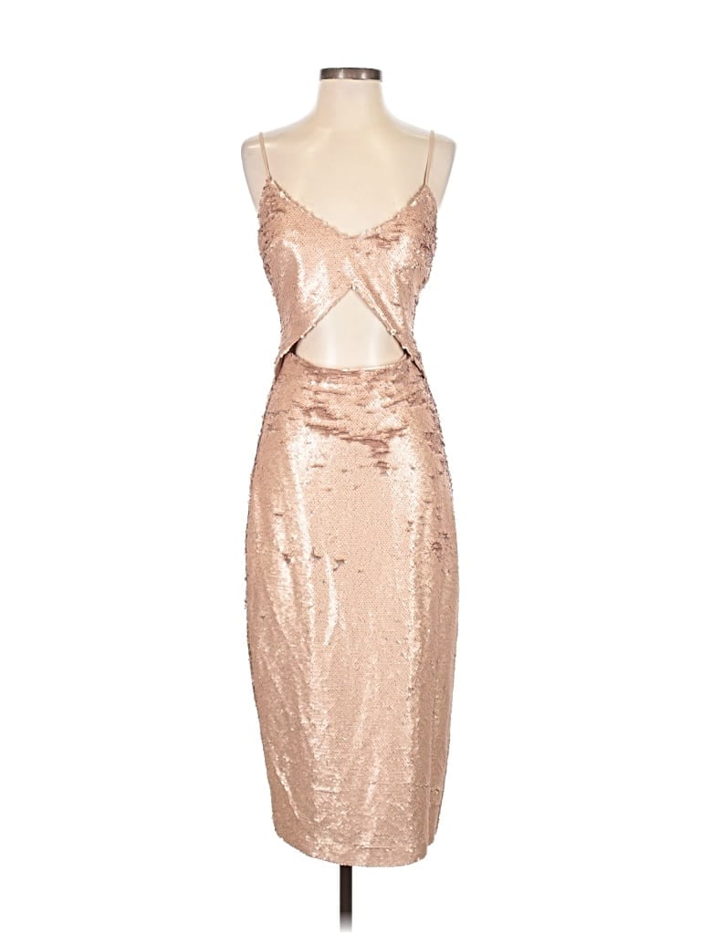 Pre-owned L'agence Cocktail Dress In Gold