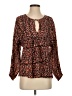 Swildens 100% Viscose Brown Long Sleeve Blouse Size EU 36 / US 6 - photo 1