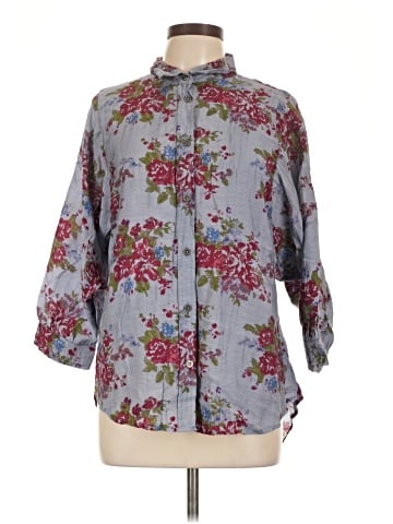 Art and Soul 3/4 Sleeve Button-Down Shirt (view 1)
