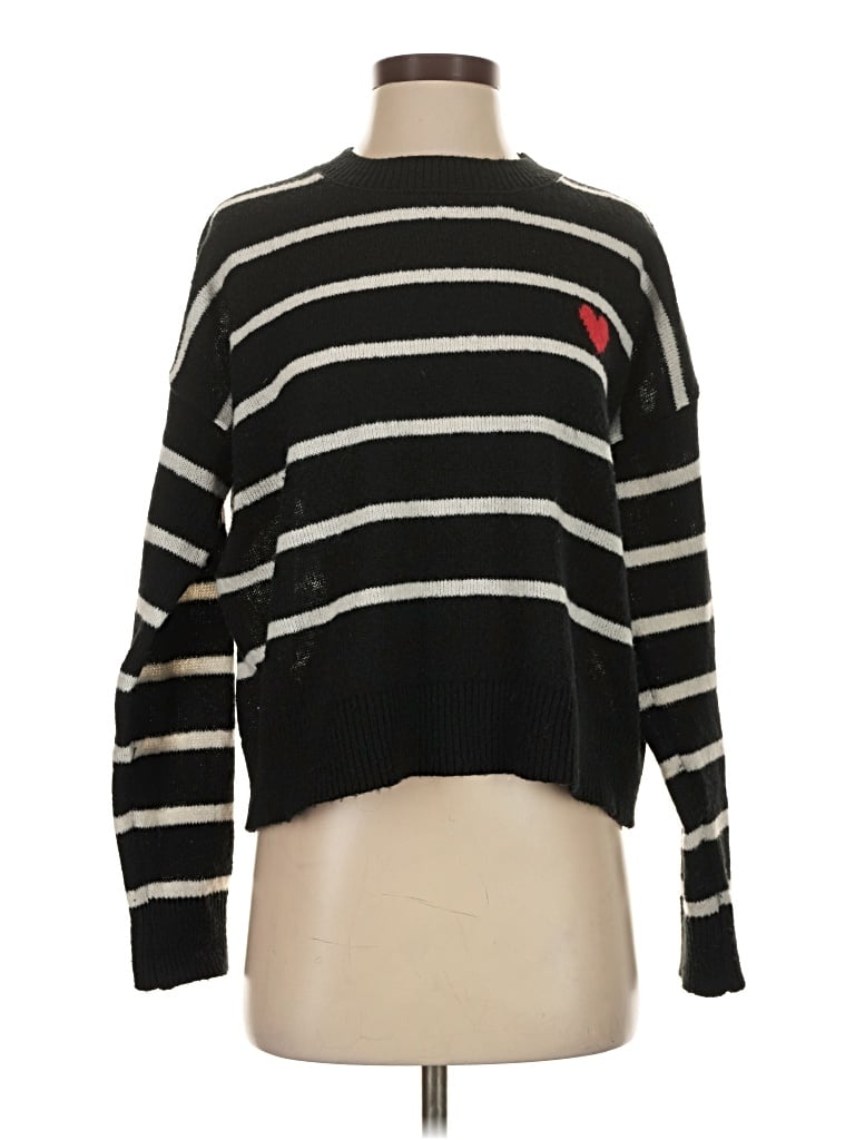 Pre-owned Shein Pullover Sweater In Black