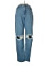 Vibrant M.I.U Animal Print Blue Jeans Size 26 waist - photo 1