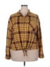 No Boundaries 100% Polyester Plaid Yellow Long Sleeve Blouse Size 3X - photo 1
