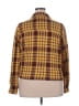 No Boundaries 100% Polyester Plaid Yellow Long Sleeve Blouse Size 3X - photo 2