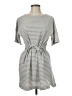 Doe & Rae Stripes Gray Casual Dress Size M - photo 1