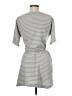 Doe & Rae Stripes Gray Casual Dress Size M - photo 2