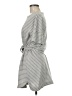 Doe & Rae Stripes Gray Casual Dress Size M - photo 5