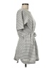 Doe & Rae Stripes Gray Casual Dress Size M - photo 4