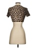 Shein Animal Print Brown Short Sleeve T-Shirt Size 4 - photo 2
