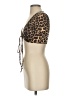 Shein Animal Print Brown Short Sleeve T-Shirt Size 4 - photo 5