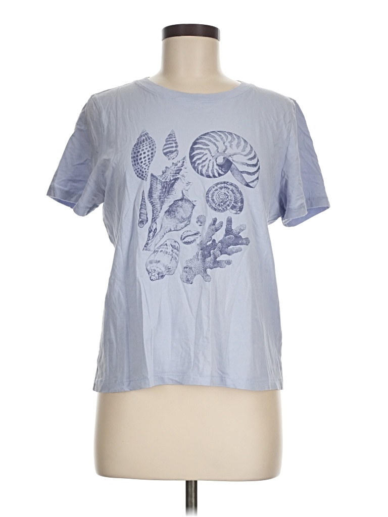 Pre-owned Jcrew Short Sleeve T-shirt In Blue