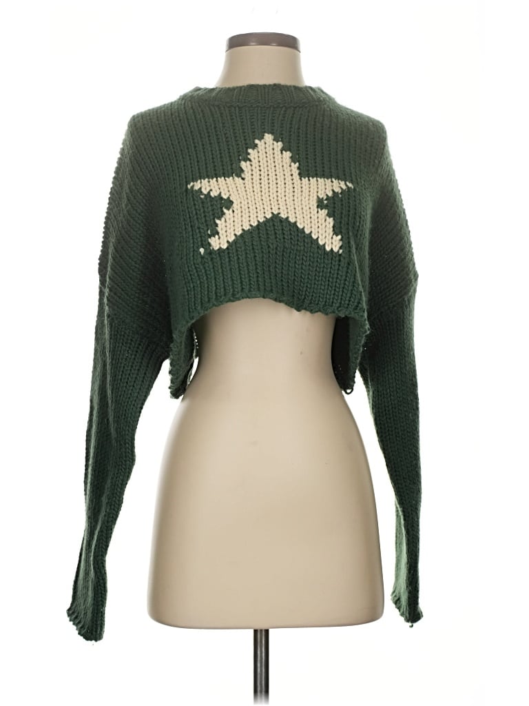 Pre-owned Edikted Pullover Sweater In Green