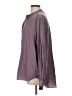 DR2 Gray Purple Long Sleeve Blouse Size L - photo 5