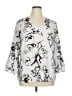 Apt. 9 100% Polyester Silver 3/4 Sleeve Blouse Size XL - photo 1