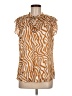Tamara H. 100% Polyester Animal Print Tan Orange Sleeveless Blouse Size M - photo 1