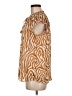 Tamara H. 100% Polyester Animal Print Tan Orange Sleeveless Blouse Size M - photo 5