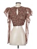 Bardot 100% Polyester Brown Short Sleeve Blouse Size 2 - photo 2
