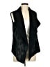 Dylan 100% Polyester Black Faux Fur Vest Size M - photo 1