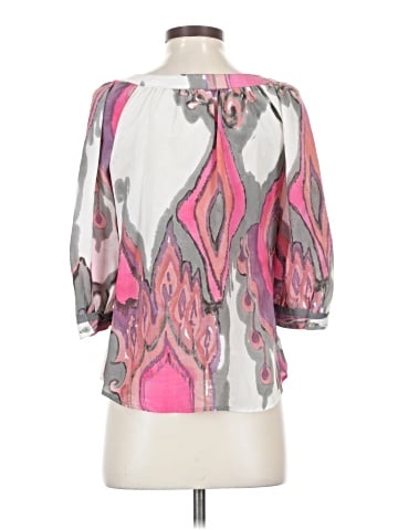 Trina Turk 3/4 Sleeve Silk Top (view 2)