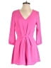 Dina Be 100% Polyester Solid Pink Romper Size S - photo 1