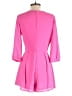 Dina Be 100% Polyester Solid Pink Romper Size S - photo 2