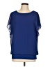 Neineiwu Blue Short Sleeve Blouse Size L - photo 1