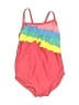 Carter's Color Block Pink One Piece Swimsuit 12-18 MO / 18 MO - photo 1