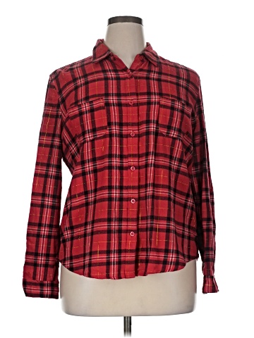 Basic Editions Long Sleeve Button-Down Shirt (view 1)