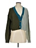 True Craft 100% Acrylic Color Block Green Cardigan Size S - photo 1