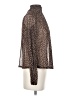 Wild Fable Animal Print Brown Long Sleeve Blouse Size XS - photo 4