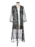 Nomad 100% Poly Chiffon Silver Black Kimono Size S (estimated) - photo 1