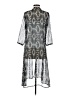 Nomad 100% Poly Chiffon Silver Black Kimono Size S (estimated) - photo 2