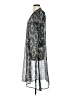 Nomad 100% Poly Chiffon Silver Black Kimono Size S (estimated) - photo 5